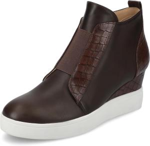 Journee Womens Laramie western cowgirl knee high boot stiletto heel stitching faux leather comfort system insole Journee Collection, Chocolate