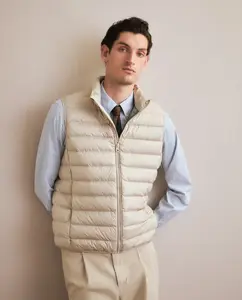 Мужской легкий жилет из переработанного полиэстера с натуральным пухом Emidio Tucci, пастельно-розовый