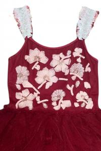 Детское вечернее платье из тюля гранатового цвета Ooh! La, Garnet