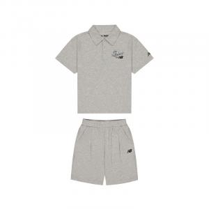 Спортивный костюм Casual Sportswear INSPIRE THE DREAM SS25 2 Piece Set Gray для детей 3-7 лет New Balance, серый
