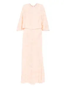 Платье макси с цветочным принтом Forte Forte, розовый