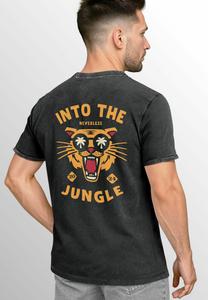 Футболка Neverless VINTAGE INTO THE JUNGLE - TIGER, Schwarz/Anthracite