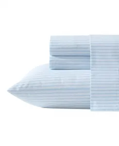 Комплект постельного белья Loveston из 4 предметов, изготовленный из хлопкового перкаля с плотностью 200 нитей, размер Full Laura Ashley, синий