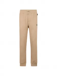 Трикотажные брюки с монограммой жаккард Philipp Plein, бежевый