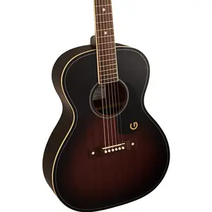 Gretsch Jim Dandy Concert, гриф из ореха, черный пластиковый ударник, глубокий вишневый градиент