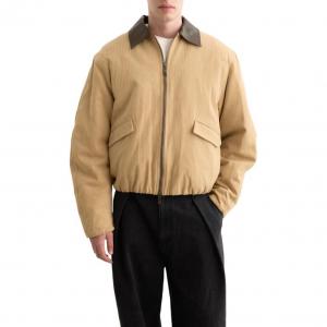 Контрастный воротник Длинный рукав Куртка ADER ERROR, бежево-желтый