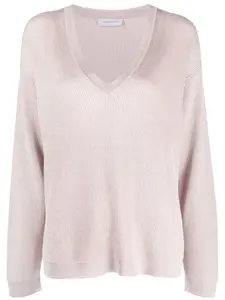 Свитер с V-образным вырезом и блестками Fabiana Filippi, розовый