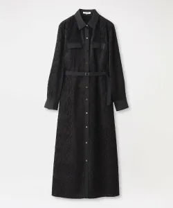 Платье-рубашка с жаккардовым узором Loveless, цвет Black