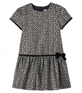 Платье из хлопковой смеси в горошек Tartine et Chocolat, Noir
