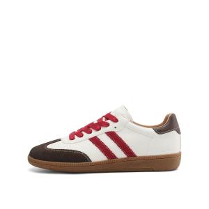 Rosa Bianca Легкие и дышащие женские лоу-топы для скейтбординга красные с овчинной стелькой, цвет Red (Sheepskin Insole)