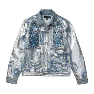 Куртка Who Decides War Heavy Metal Denim Trucker, Sky/Silver