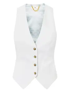 Жилет на пуговицах Elisabetta Franchi, синий