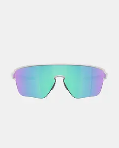 Мужские прямоугольные солнцезащитные очки в инжекционном цвете с зеркальными линзами серого цвета Oakley, прозрачный