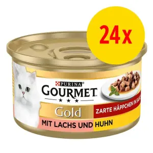 Влажный корм для кошек с курицей и печенью Gourmet, 24 х 85 г