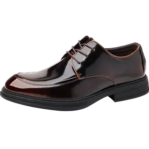 LUOMAIKE Повседневные кожаные туфли мужские низкие черно-коричневые - коричневые, цвет Brown