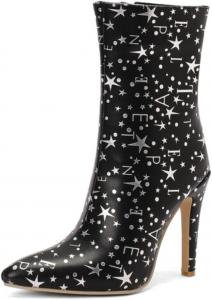 Женские сексуальные ботильоны Aflngle с заостренным носком, высокими шпильками, модной боковой молнией, короткие ботинки, элегантные и удобные, для свадьбы, вечеринки или вечернего наряда