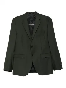 Блейзер с двумя пуговицами и заостренными лацканами KARL LAGERFELD, зеленый