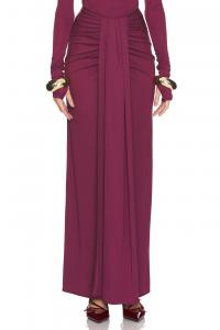 Длинная юбка-запах из матового джерси Helsa, цвет cabernet