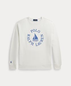 (Для мальчиков 8-20 лет) Толстовка с логотипом из французского махрового трикотажа Polo Ralph Lauren, цвет 100 White