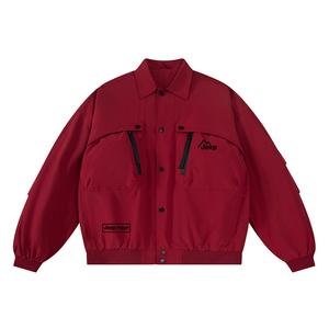 Куртка Unisex Lapel Moderate Workwear Jeep, red
