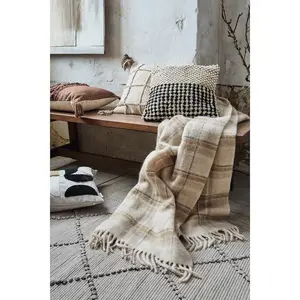 Декоративная подушка Boho Solid Tom Tailor Home, Braun/dunkelbraun/kastanie + gemustert
