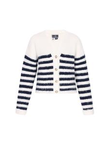 Женский кардиган темно-синего цвета с оттенком белого DreiMaster Maritim