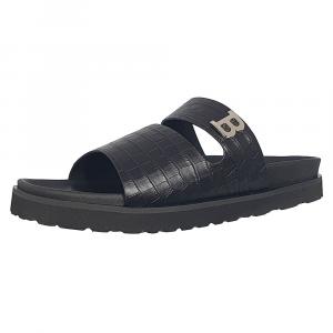 Bally Syxten 6302328 Мужские черные сандалии из тисненой телячьей кожи