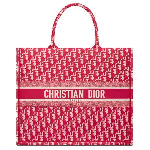 DIOR Вышитая сумка-шоппер Книжная сумка Женская сумка Конфетная малина