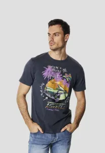 Футболка с короткими рукавами и принтом Koroshi, Indigo Blue