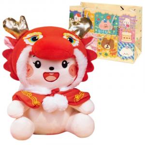 Small bubble Плюшевая кукла Golden Prosperity Auspicious Dragon And Phoenix высотой 23см/30см/35см/45см