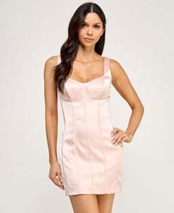Мини-платье для подростков с корсетом и вырезом сердечко SENI & CADE, Blush
