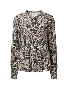 Рубашка EllenNN с принтом кремового/темно-синего цвета Noa Noa