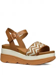 Сандалии Gardenia из плетеной кожи 70 мм Geox, коричневый