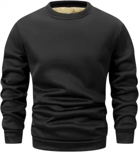 Мужской зимний свитер с длинным рукавом и круглым воротником