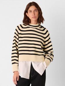 Джемпер с полосками и пуговицами Whistles, Ivory/Multi