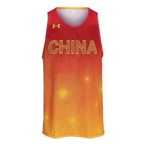 Спортивная футболка china 3x3 replica jerseys 'orange red' Under Armour, оранжевый