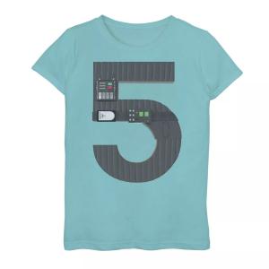 Футболка с рисунком «Дарт Вейдер на пятый день рождения» для девочек 7–16 лет Star Wars