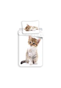 Детский комплект постельного белья с рисунком котят, уютный, хлопок, 140x200 см и 70x90 см Cofi, разноцветный