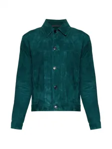 Куртка из замши с панелями Paul Smith, зеленый