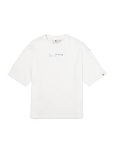 Garcia Футболка с короткими рукавами и принтом на спине, свободного кроя, кремового цвета