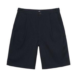 Шорты Stussy Stripe Volume Pleated Short, черный