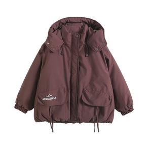 Детские утепленные куртки с капюшоном и мягкой подкладкой PROTECTCAMEL, coffee