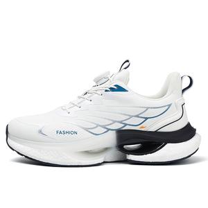 Kuding Кроссовки мужские повседневные низкие голубые/черные золотые/белые синие - белые синие, цвет White Blue