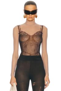 Топ для нижнего белья Balenciaga, Black & Light Beige