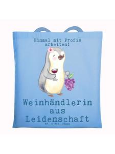 Mr. & Mrs. Panda Сумка винного торговца, наполненная страстью и надписью, небесно-голубого цвета