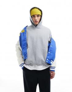 Тяжелая толстовка оверсайз серого цвета ASOS DESIGN премиум-класса