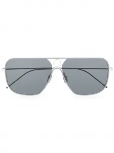 Солнцезащитные очки в прямоугольной оправе Thom Browne Eyewear, серебряный