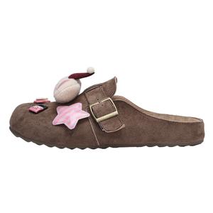 Тихие устойчивые к истиранию нескользящие закрытые тапочки women's XMISTUO, хаки