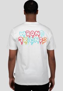 Футболка с принтом Wrong Friends, белый