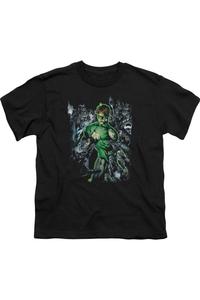 Футболка с коротким рукавом для детей "Green Lantern в окружении смерти" Gildan